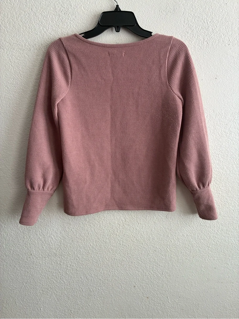 Madewell Ribbed Square-Neck Sweater in Dusty Mauve XS